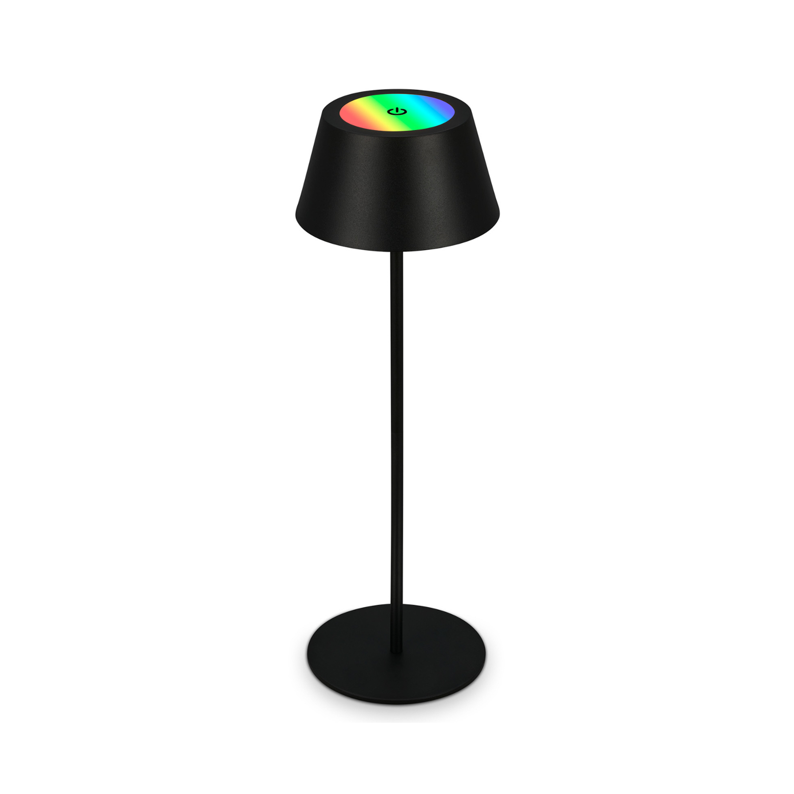 Lampa stołowa LED Kiki z akumulatorem RGBW, czarna