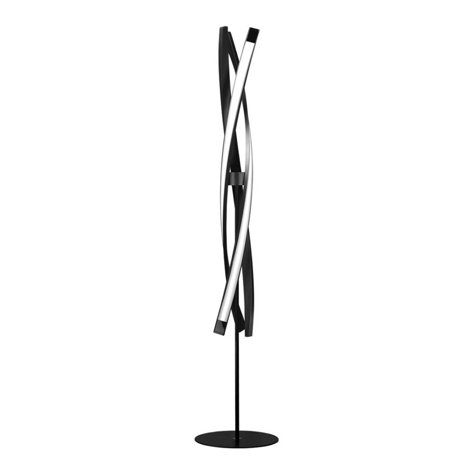 Lampadaire LED Sagitta, à 3 lampes, noir