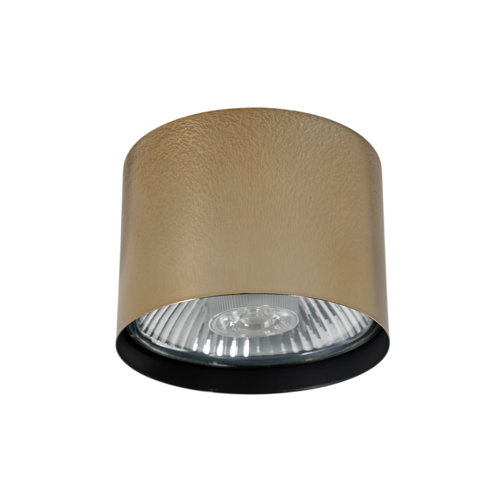 Faretto da soffitto Chloe fisso, acciaio color ottone