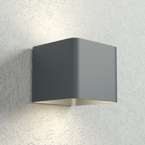 Anthrazitfarbene LED-Wandleuchte Dodd