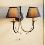 Aplique Bona, 2 luces, negro