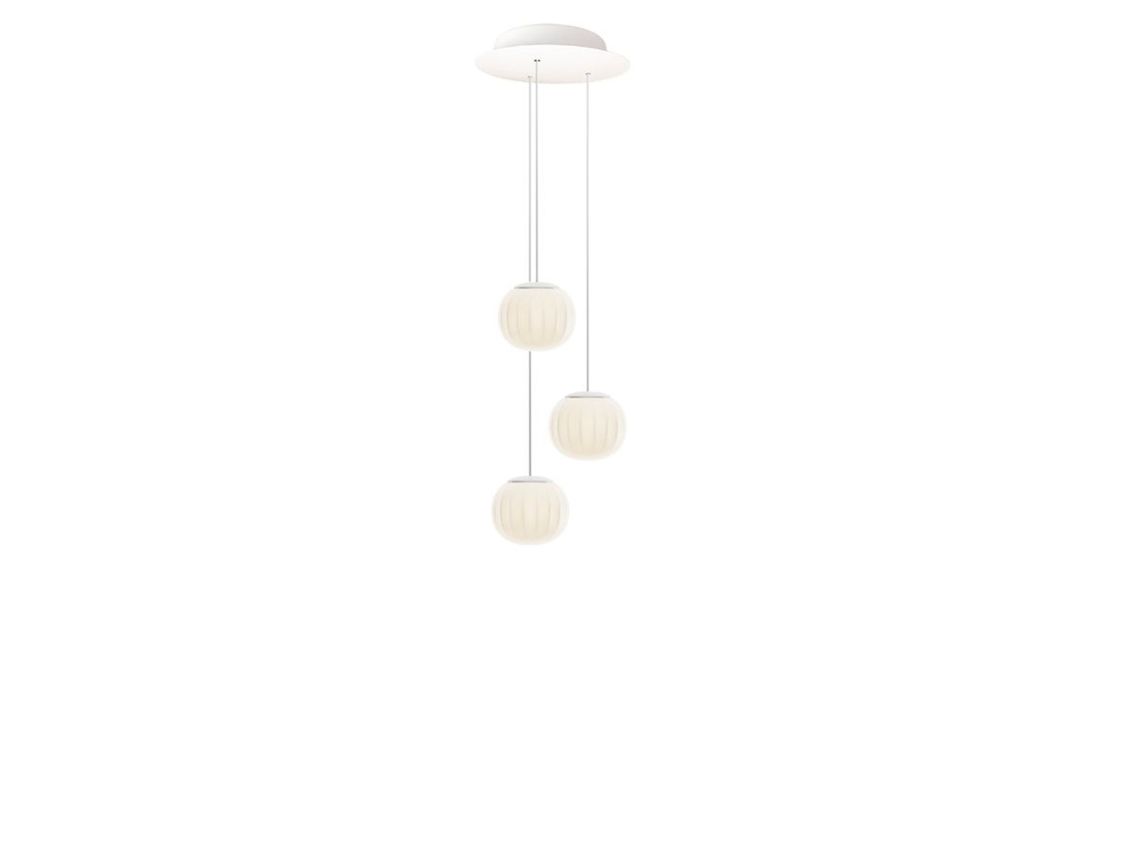 Lita Multiple Závěsná Lampa Ø14 White Painted Alu/Opal - Luceplan