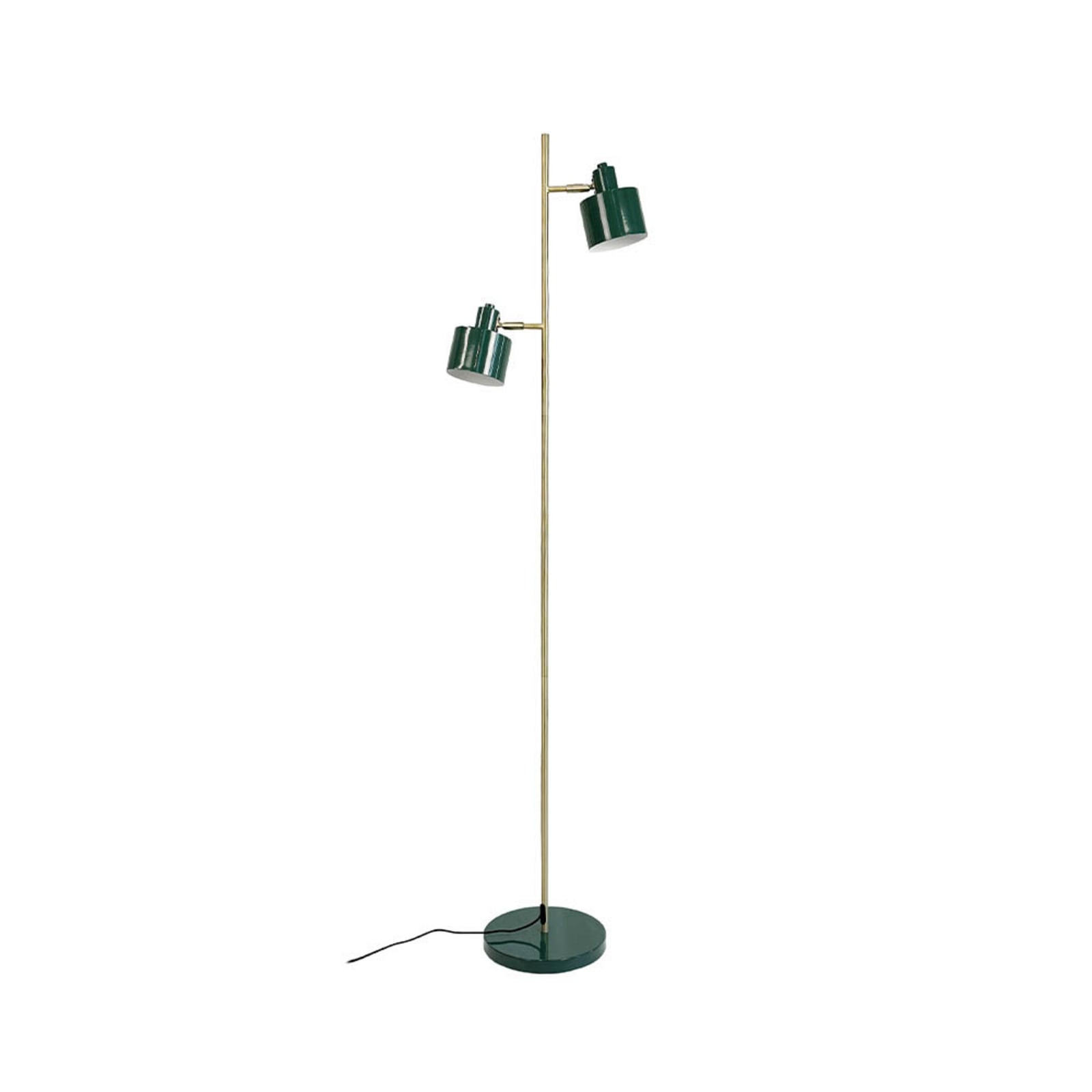 Candeeiro de pé Dyberg Larsen Ocean, verde escuro, 160 cm, 2 lâmpadas.