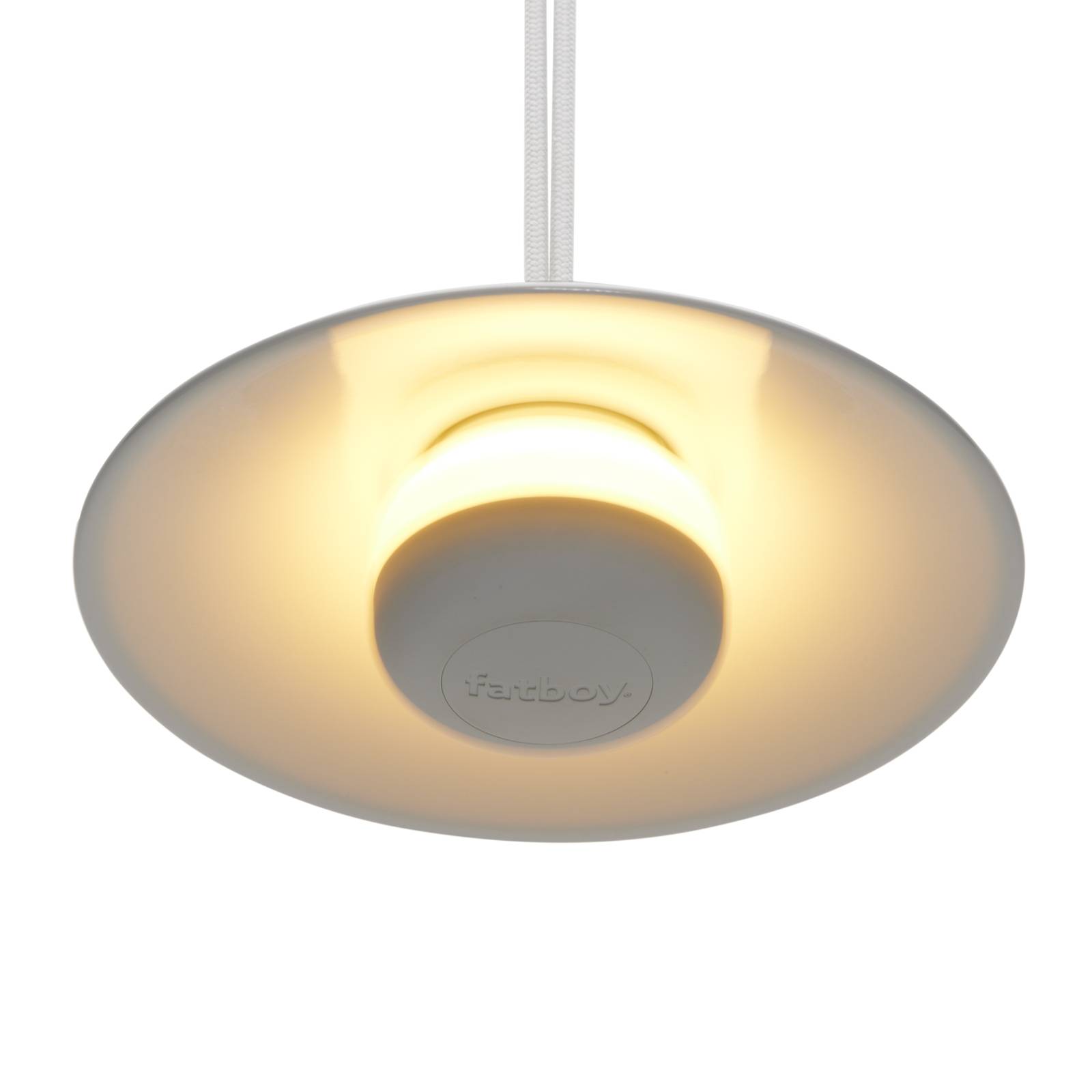 Akumulatorowa lampa wisząca LED Fatboy Chap-O, szara, ściemniana, IP55