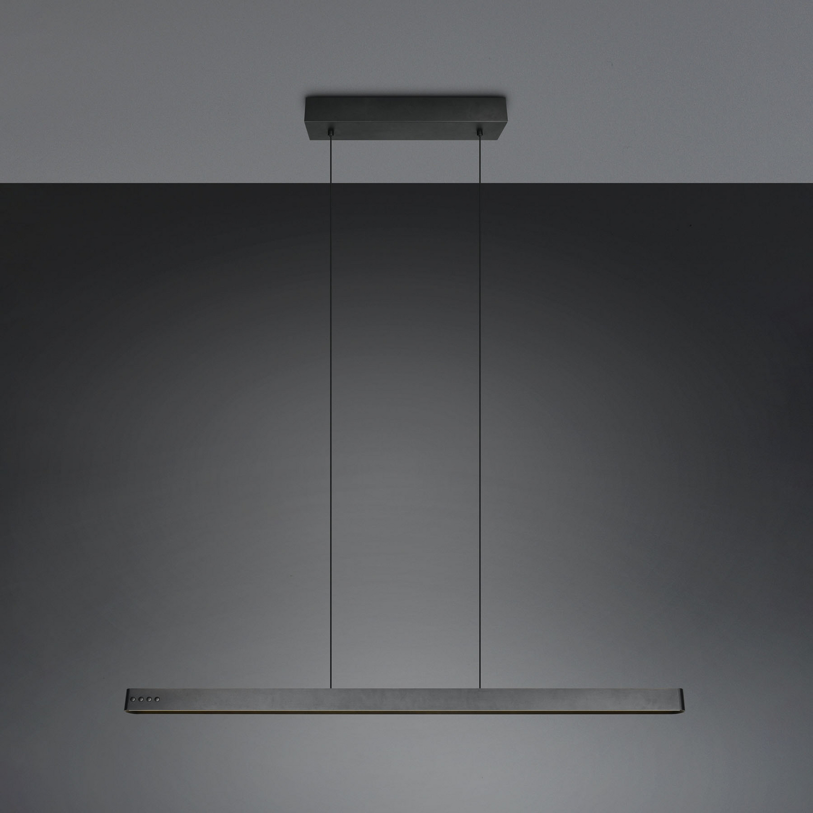 Candeeiro suspenso LED Donegal, preta, comprimento 150 cm, CCT Candeeiro suspenso LED Donegal, preta, comprimento 150 cm, CCT
