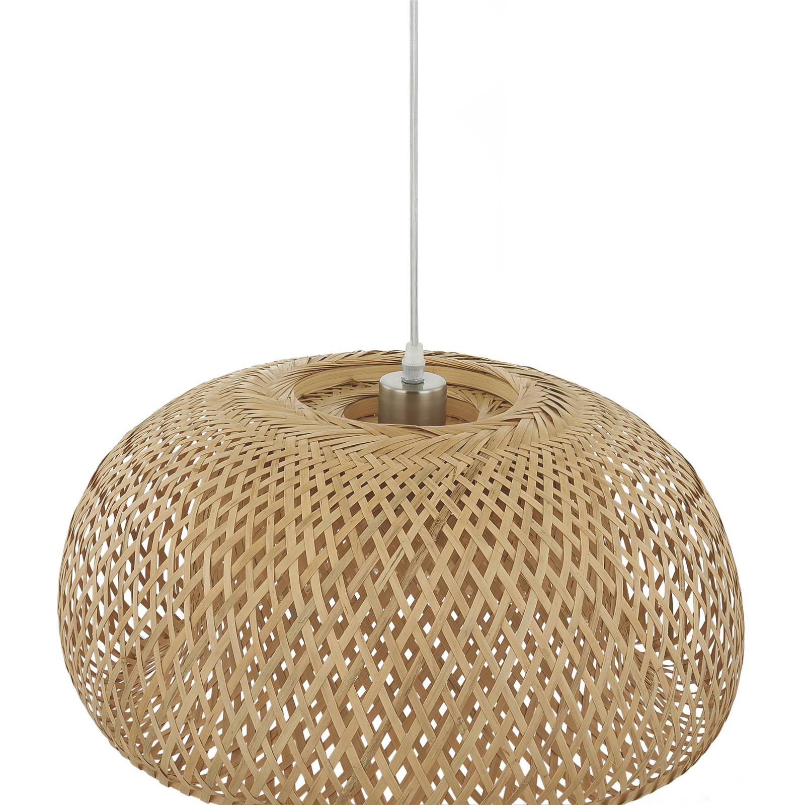 Lampa wisząca Lindby Jadwiga, Ø 45 cm, bambus, E27