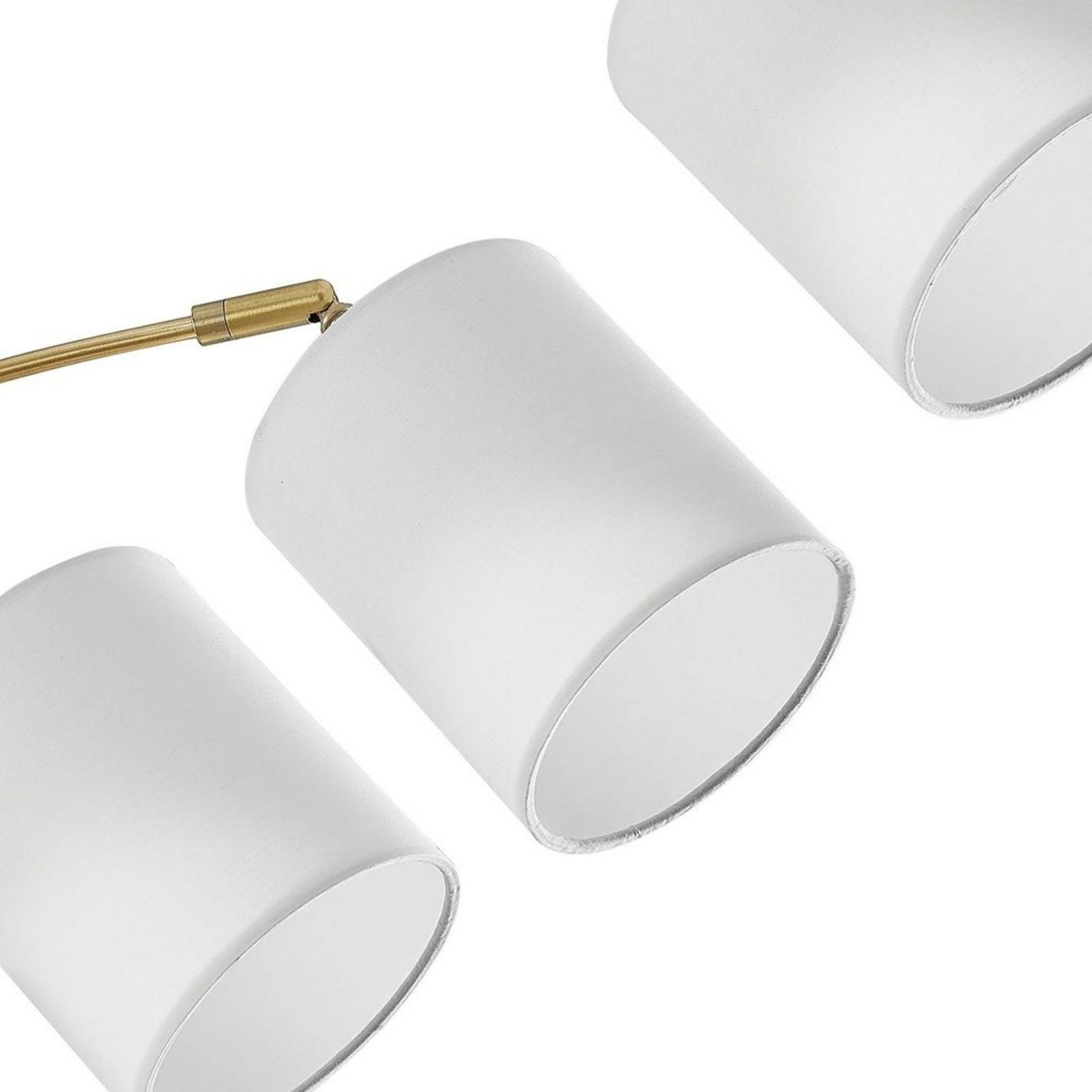 Abiram Floor Lamp Brass/White - Lindby