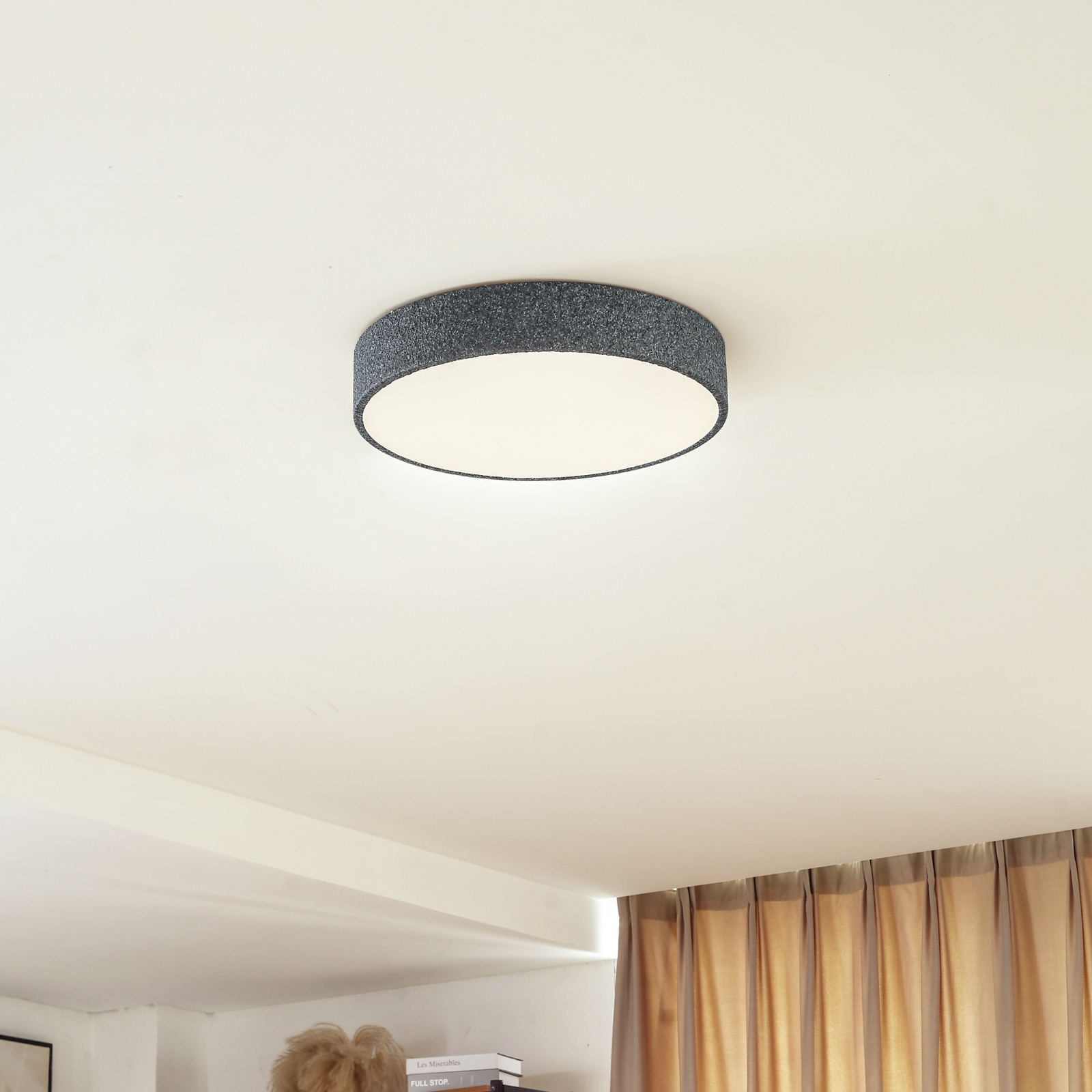 Lindby Smart LED plafondlamp Elmor Ø 45 cm zwart RGB CCT