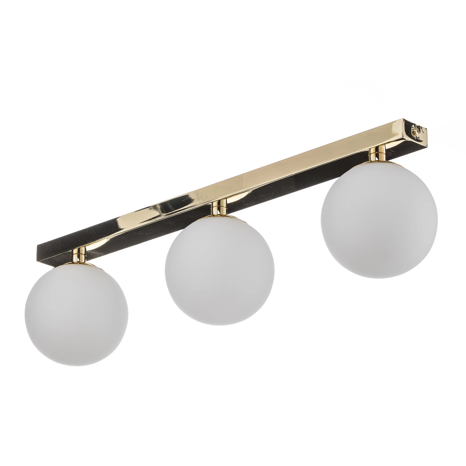 Deckenlampe Fatis Opalglas/messing 3-flammig lang