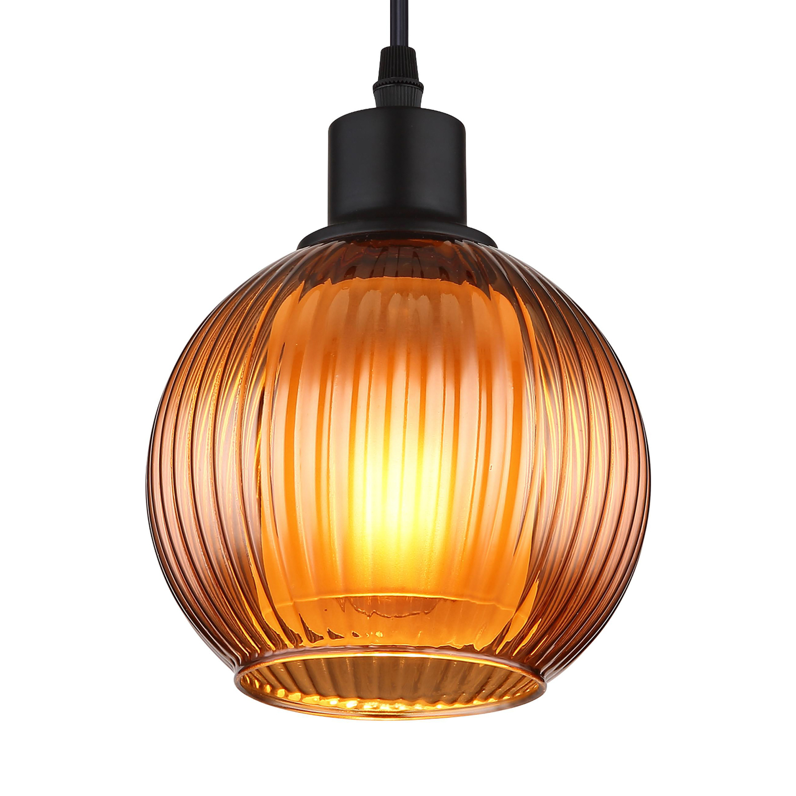 Hanglamp Zumba, bronskleurig, Ø 15 cm, glas