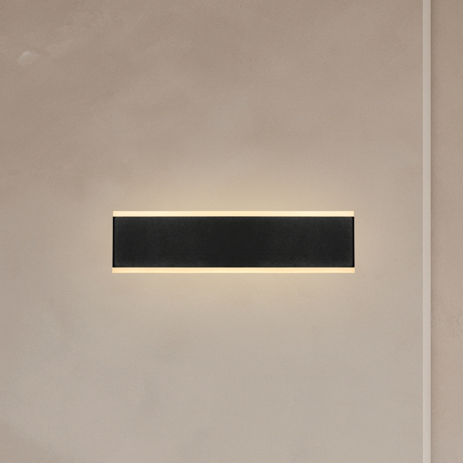 Φωτιστικό τοίχου Nelson LED, πλάτος 30.5cm, μαύρο, CCT, πάνω/κάτω