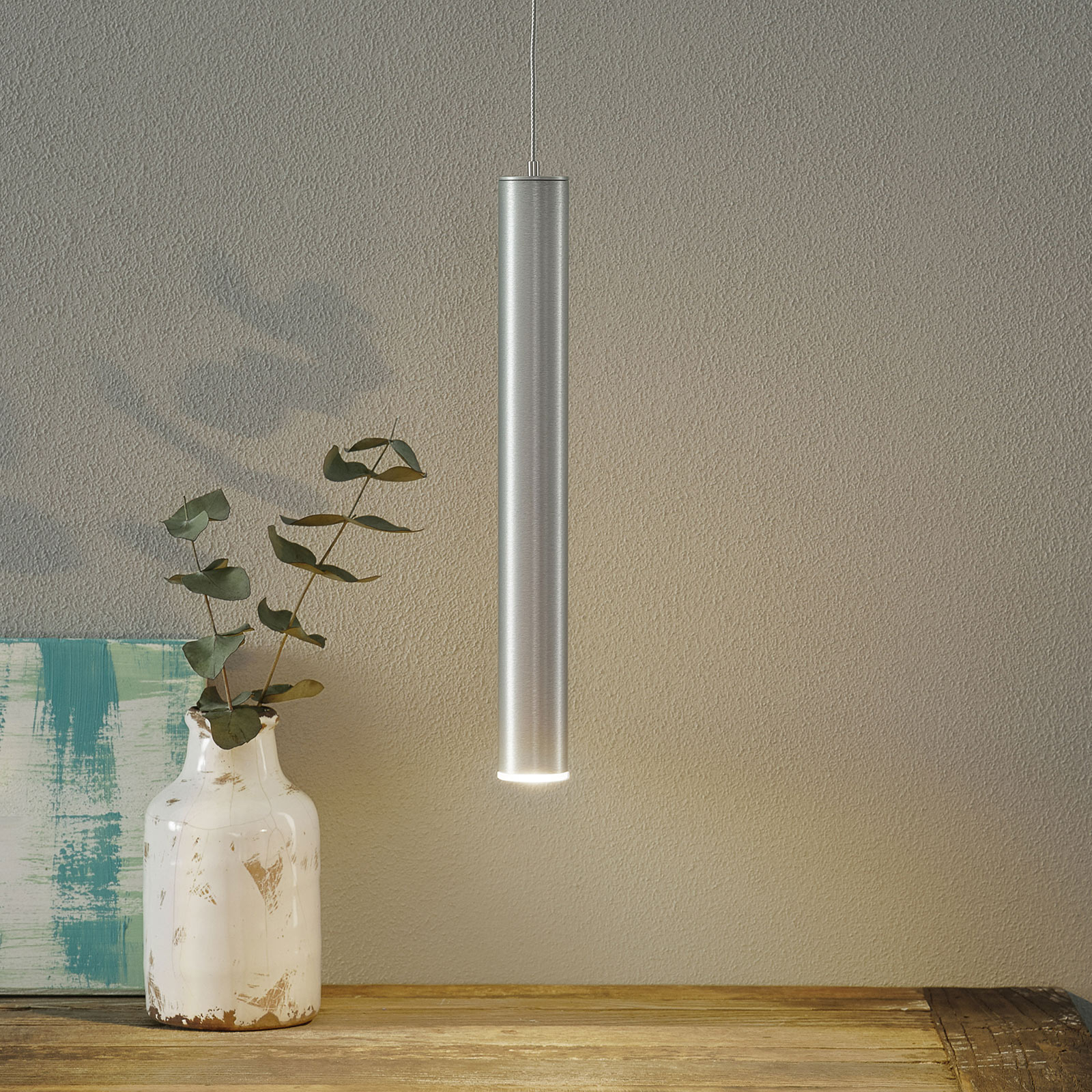 BOPP Height-adjustable LED pendant lamp Plus, for Living / Dining Room, aluminium, 8 W, energy efficiency: A+, L: 60 cm