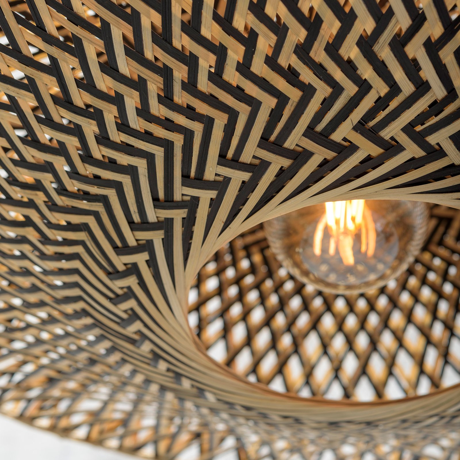 GOOD & MOJO Bali lampa sufitowa z bambusa, Ø 44 cm