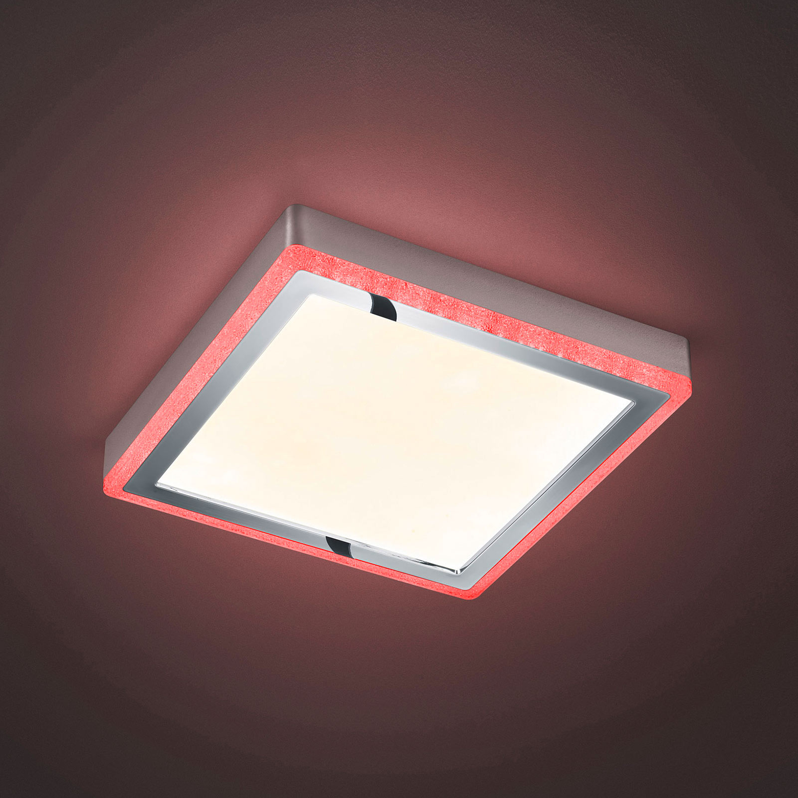 LED-Deckenleuchte Slide, weiß, eckig