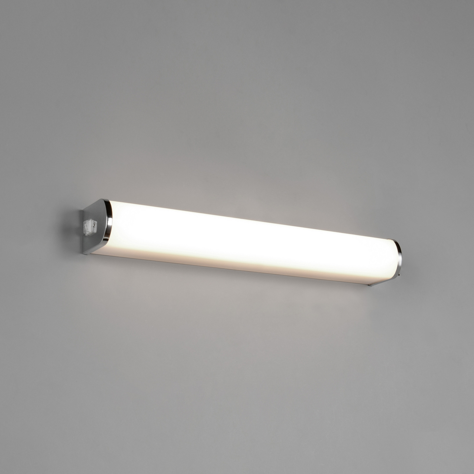 LED-seinavalgusti Giacomo, laius 41 cm, kroom, metall, IP44 LED-seinavalgusti Giacomo, laius 41 cm, kroom, metall, IP44