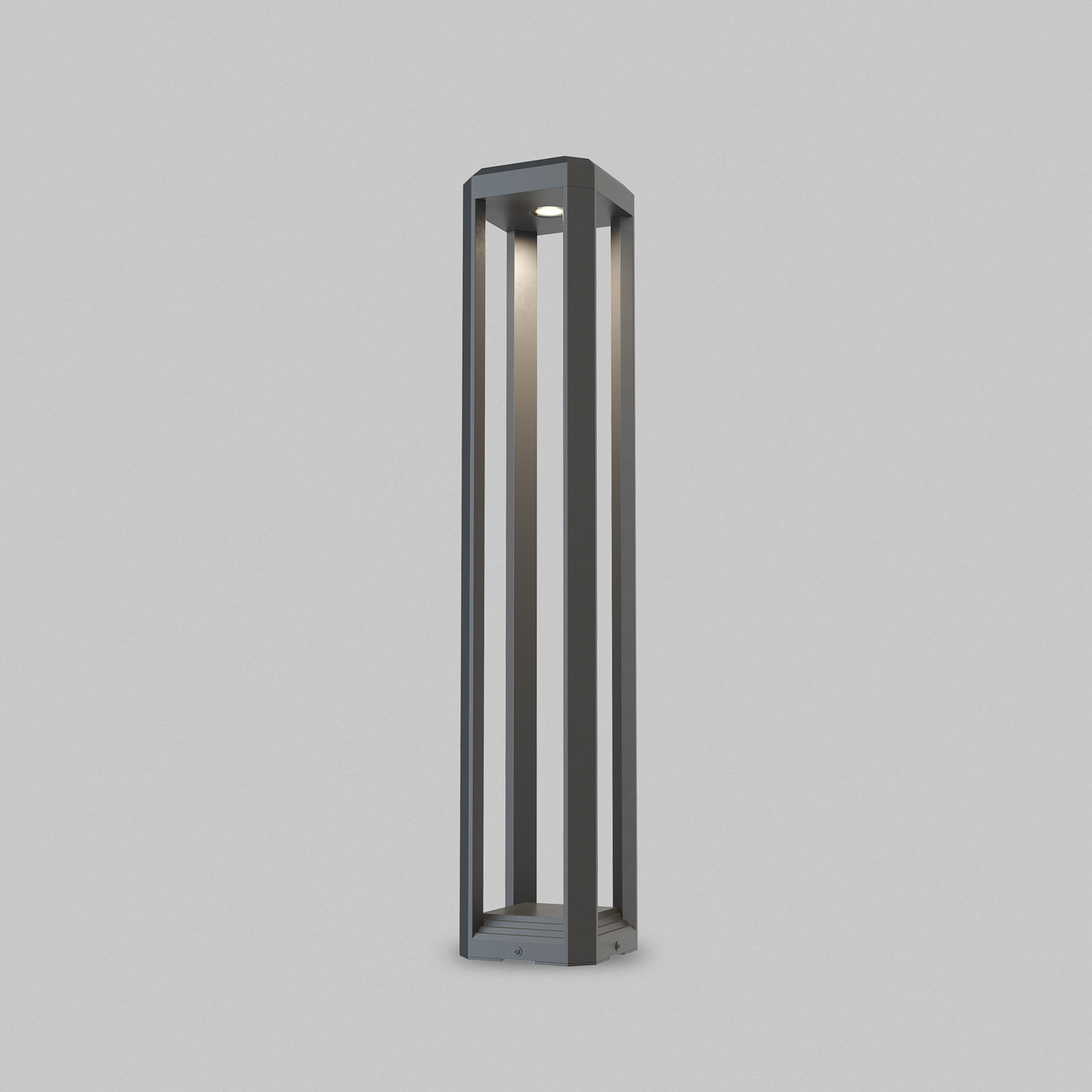 Maytoni LED path light Royal Mile, grey, height 80 cm, aluminium