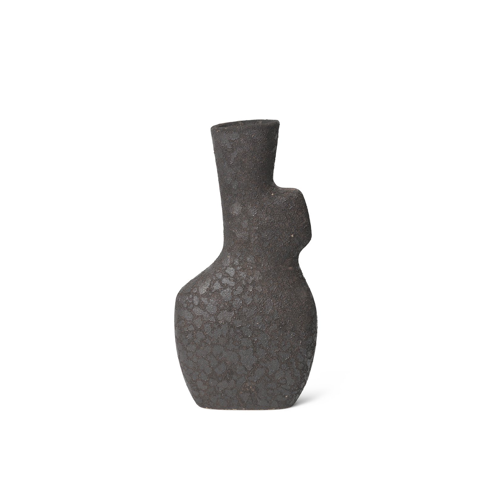 ferm LIVING Yara Large vase, dark grey, height 35 cm, ceramic