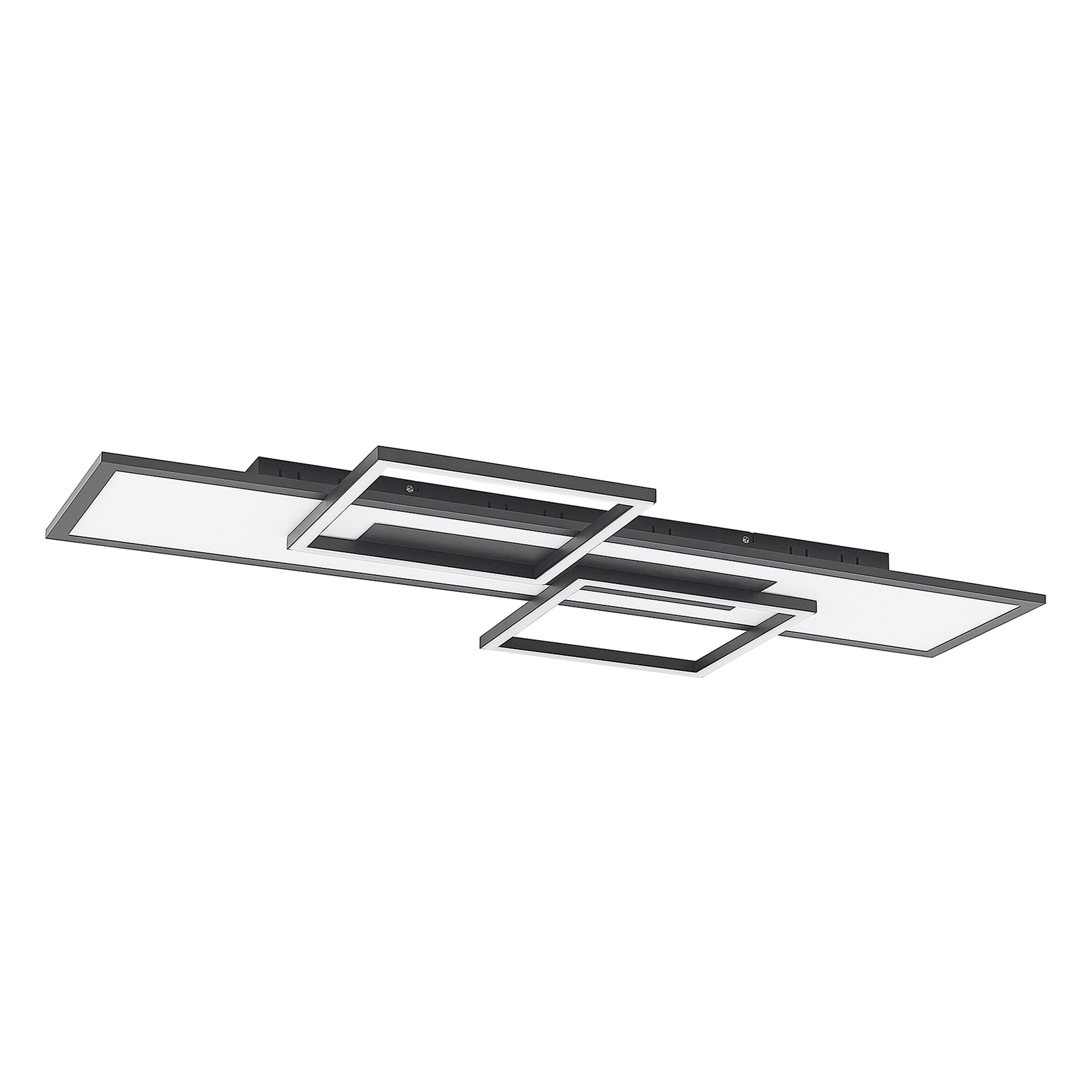 Lucande Narumi LED-Deckenlampe CCT, 110cm, schwarz