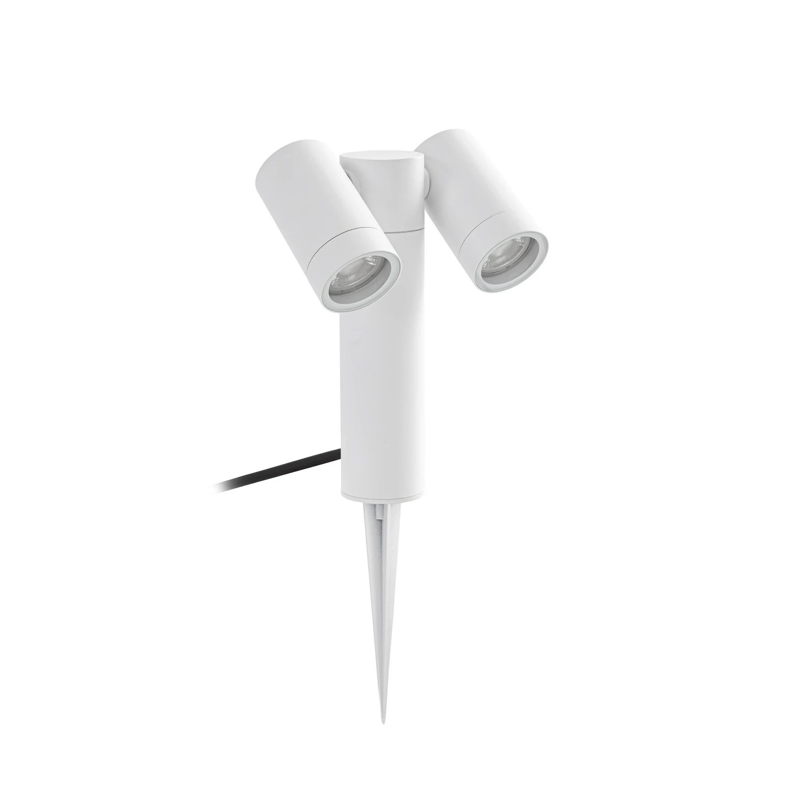 Foco con pica Tulimar de PRIOS, 2 luces, blanco, IP65