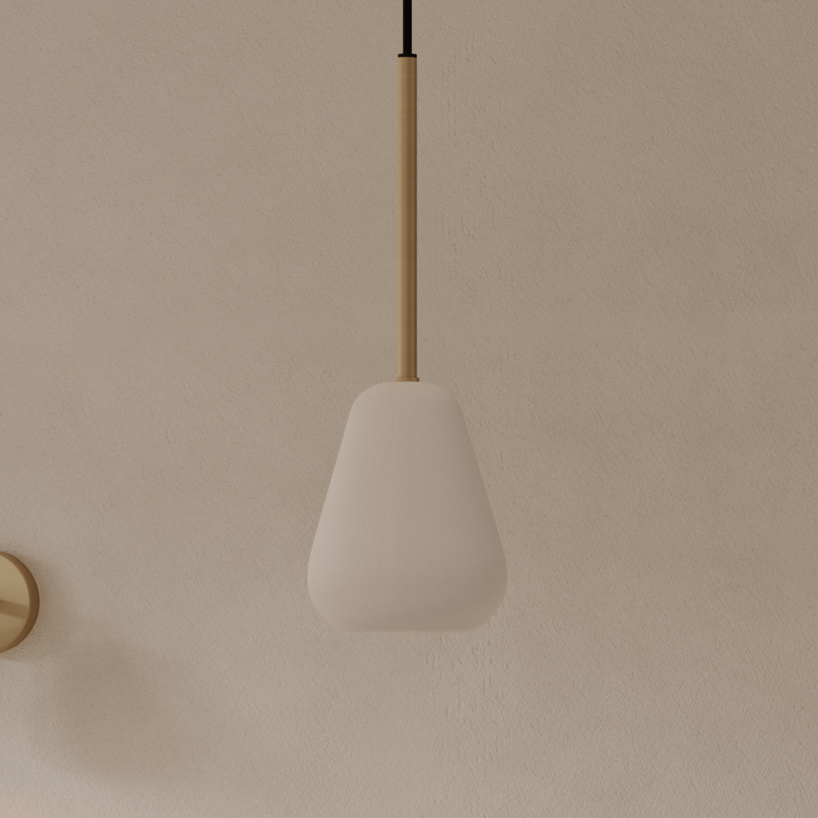 Anoli Spot pendellampe, guld/hvid, Ø 10 cm Nuura Aps - Stue - Skandinavisk - Metal - Med én lyskilde billede