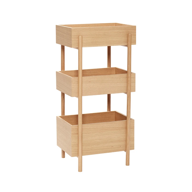 Produktfoto för Hübsch - Stack Console Table - Bricka bord - Oak - 43x35xh90 cm