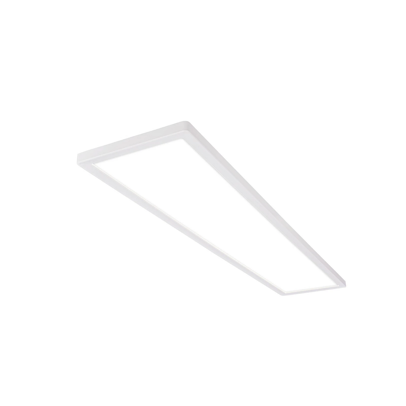 Plafonnier LED Tava, blanc, plastique, 98 cm, rétro-éclairage