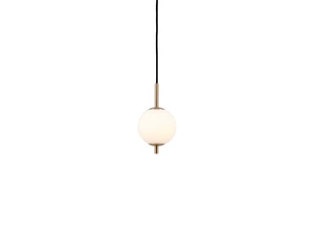 Audrey 1 Pendant Plated Brass/White Opal - UMAGE