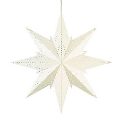 Estrella decorativa Mini de metal, blanco