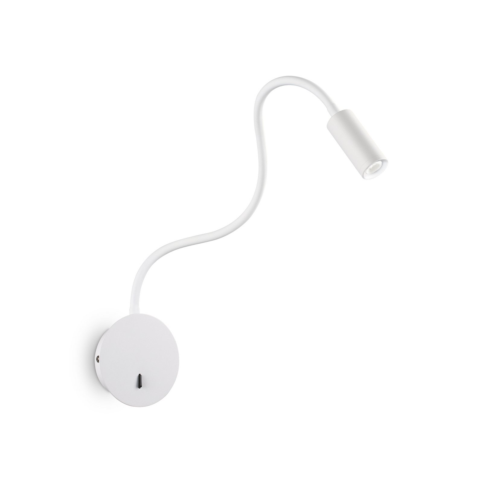 Ideal Lux LED wall lamp Focus 2, white, 55 cm, flexible arm