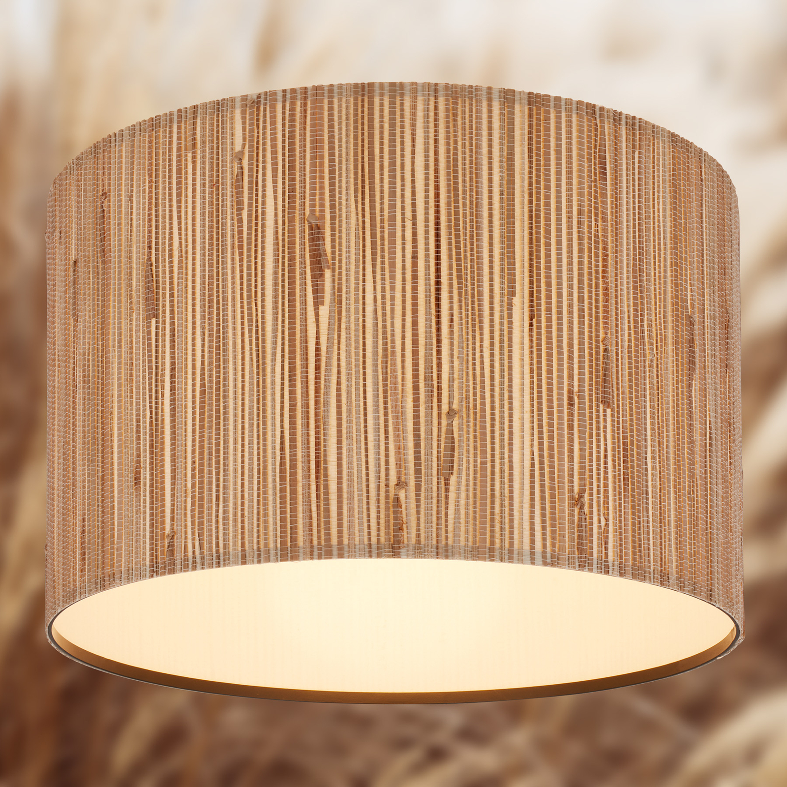 Slama plafondlamp, natuurlijke kleur, Ø 35 cm, zeegras, E27