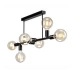 Ceiling light Eliza, 6-bulb, black