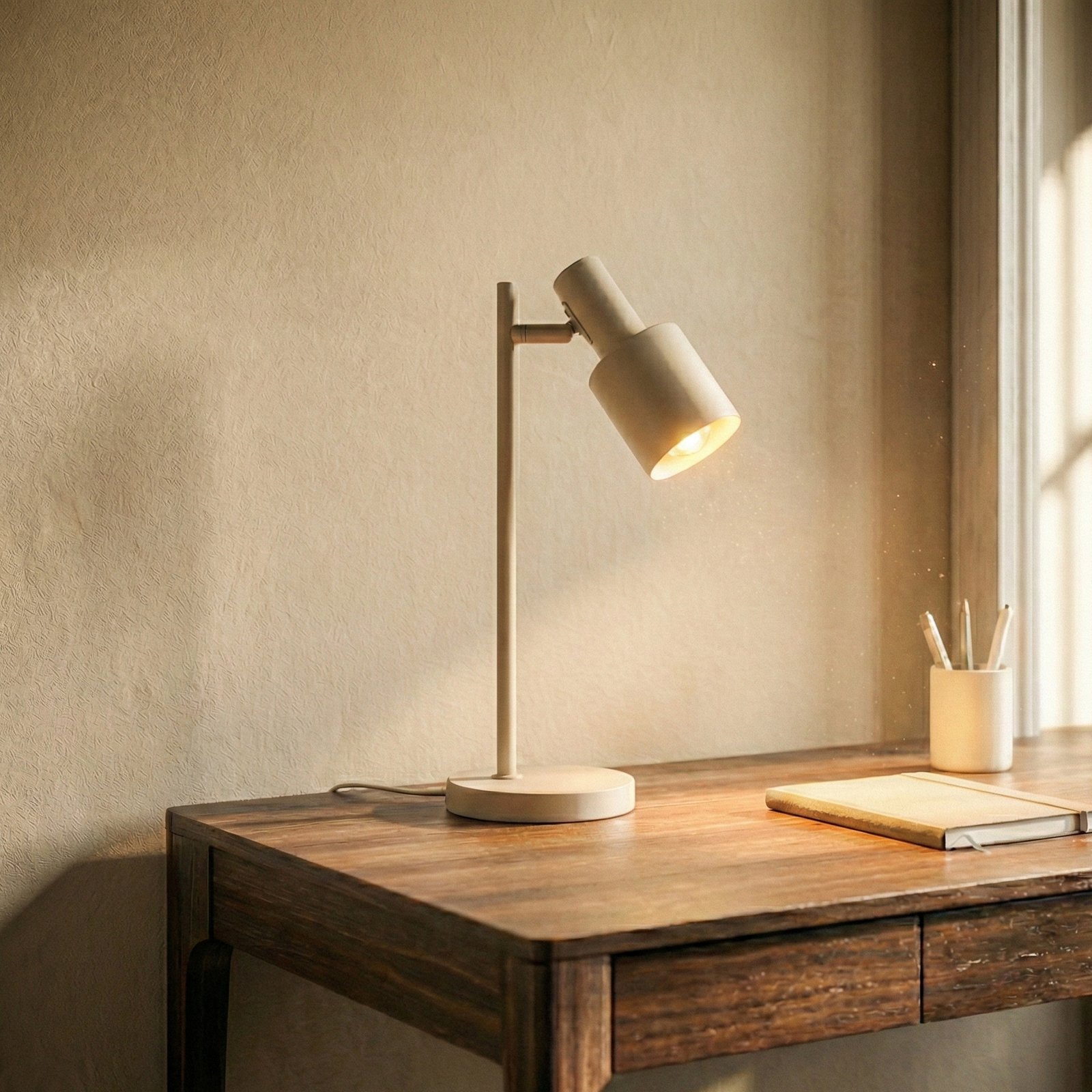 Ovelia Lampe de Table Beige - Lindby