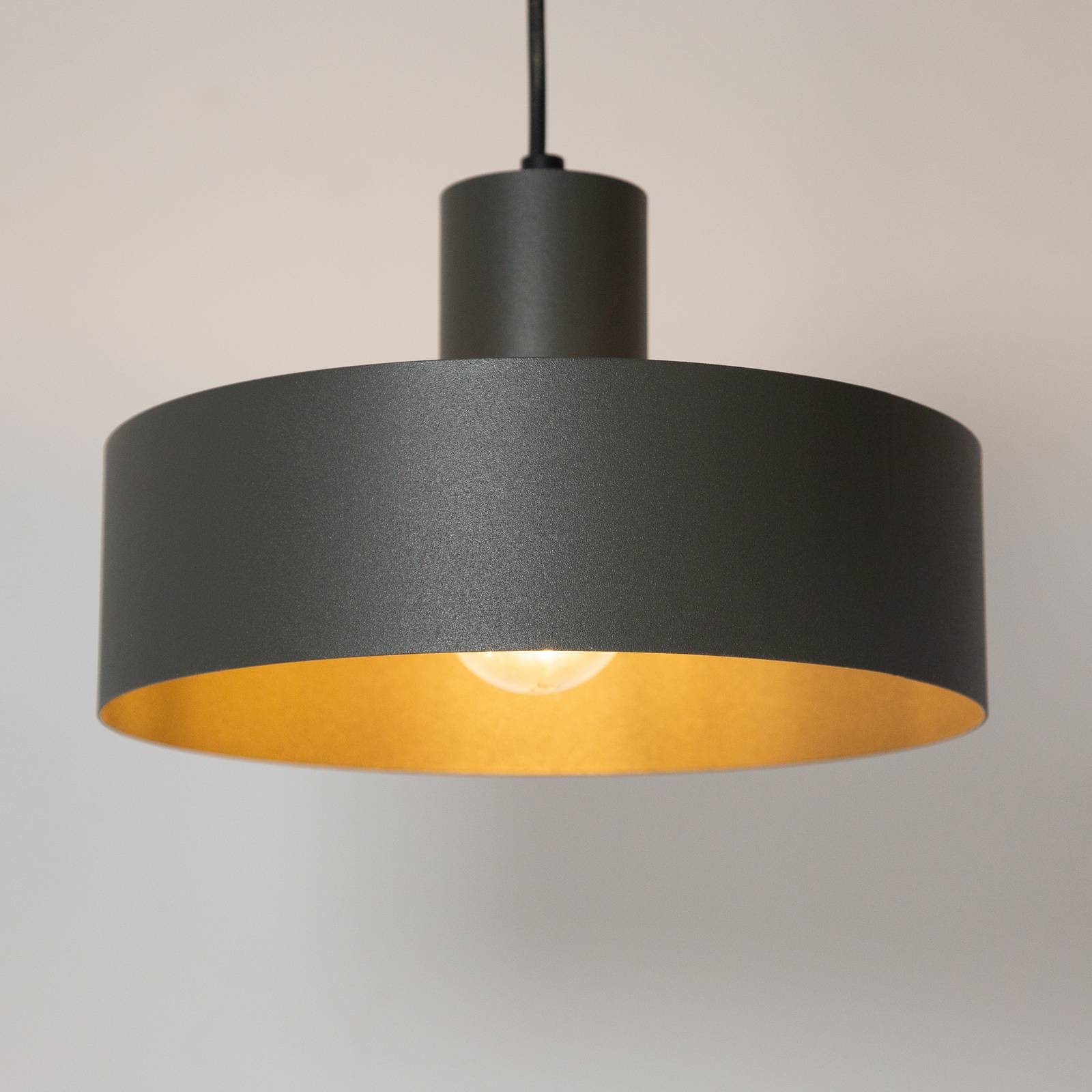Hängeleuchte Rif M, olivgrün, 1-flammig, Ø 25 cm, Stahl günstig online kaufen
