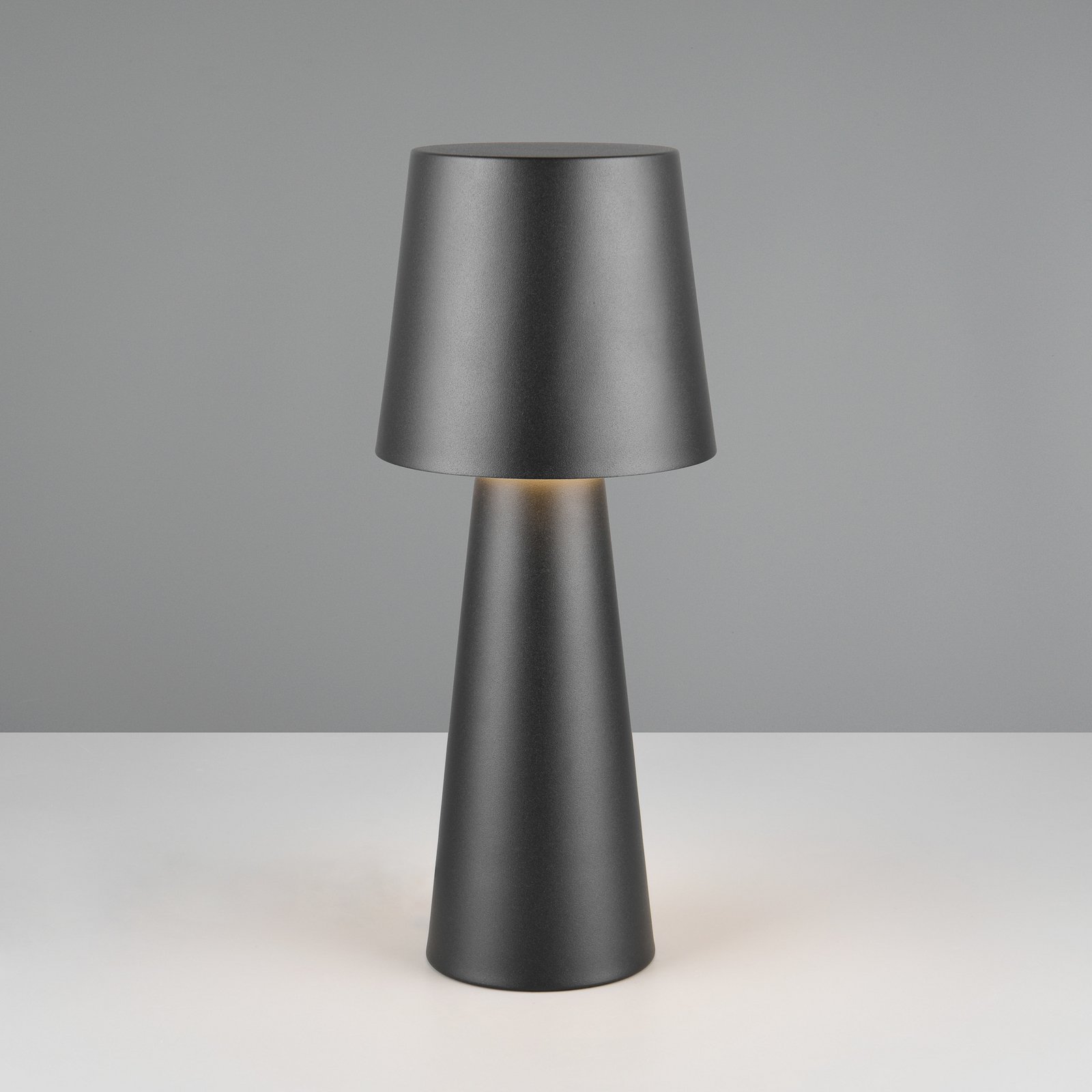 Lampe à poser Nubian, noir, hauteur 40 cm, métal, E27