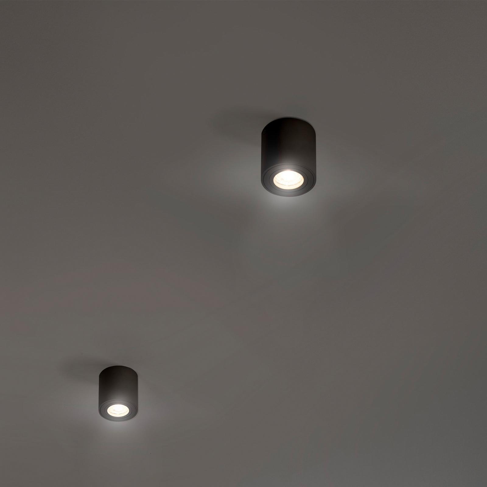 OSRAM тавански прожектор ROUND, черен, Ø 8 cm, метал, GU10