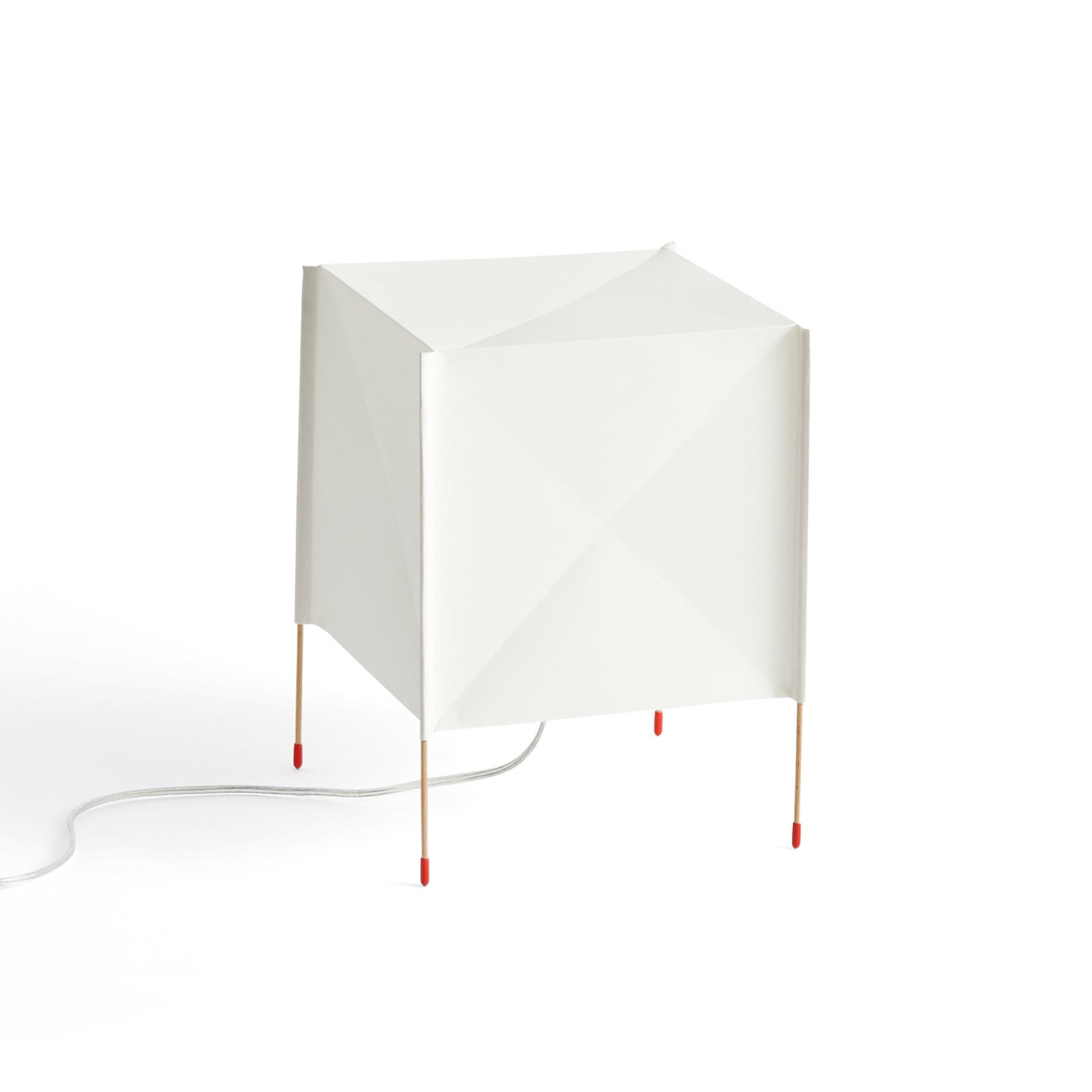 Paper Cube table lamp, white, UK plug, 31 cm, wood - HAY