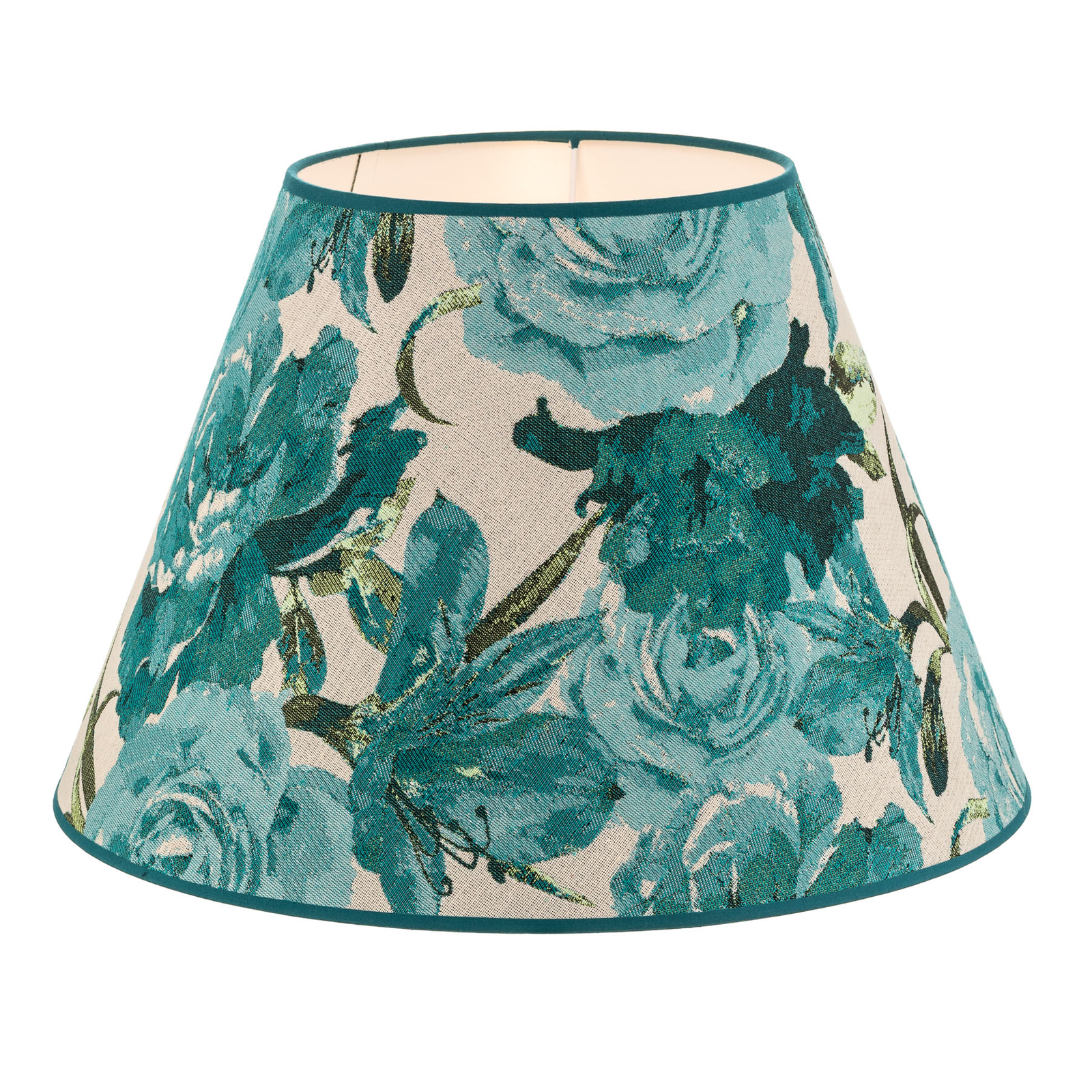 Sofia lampshade height 31 cm, floral turquoise