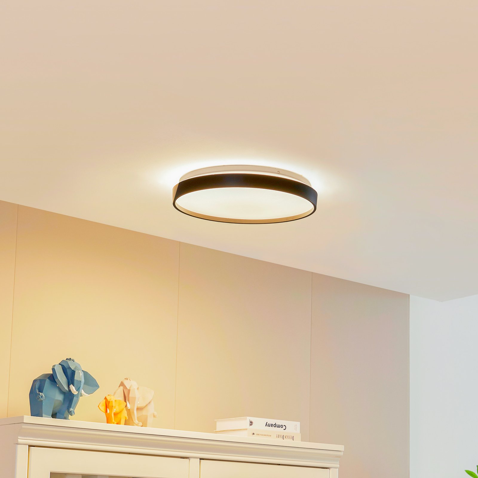 Lindby Mirren LED-taklampe smart, svart