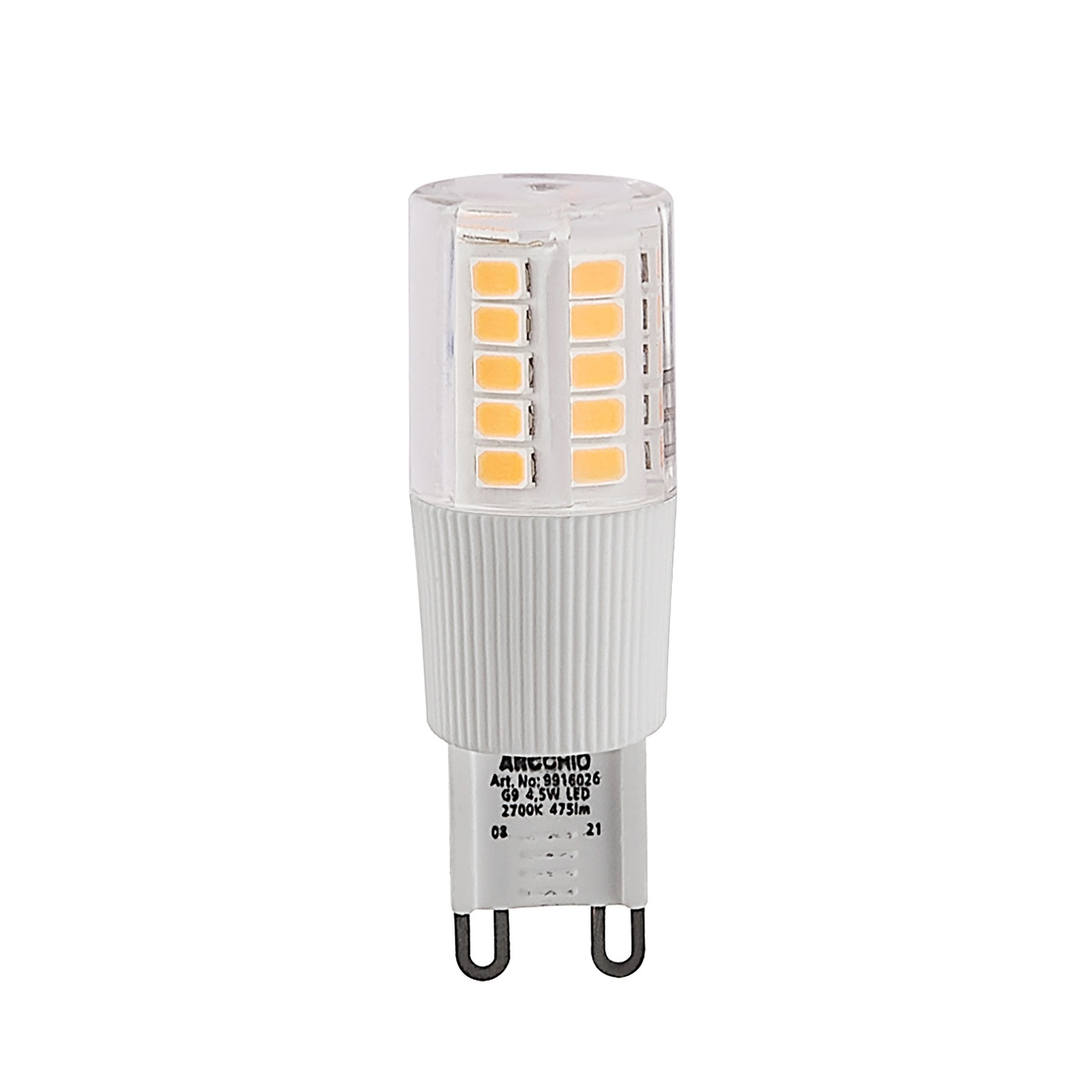 Arcchio bi-pin LED bulb, G9, set of 10, 4.5 W, 2,700 K