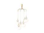 Rizzatto Cluster 6 Plafoniere Satin Brass/Opal - Nuura