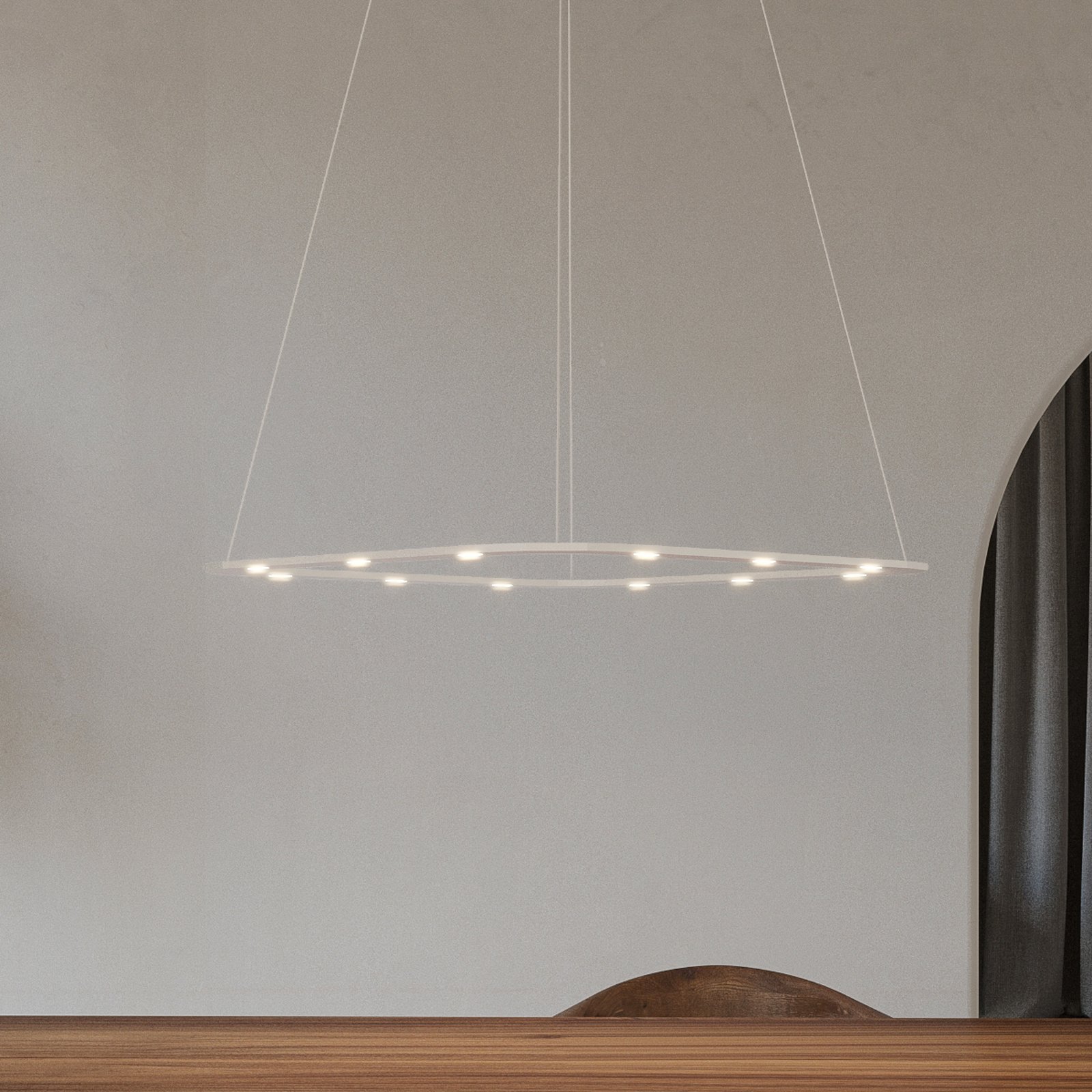 BYOK Piani Quadro LED-Hängelampe Gestensensor 48cm