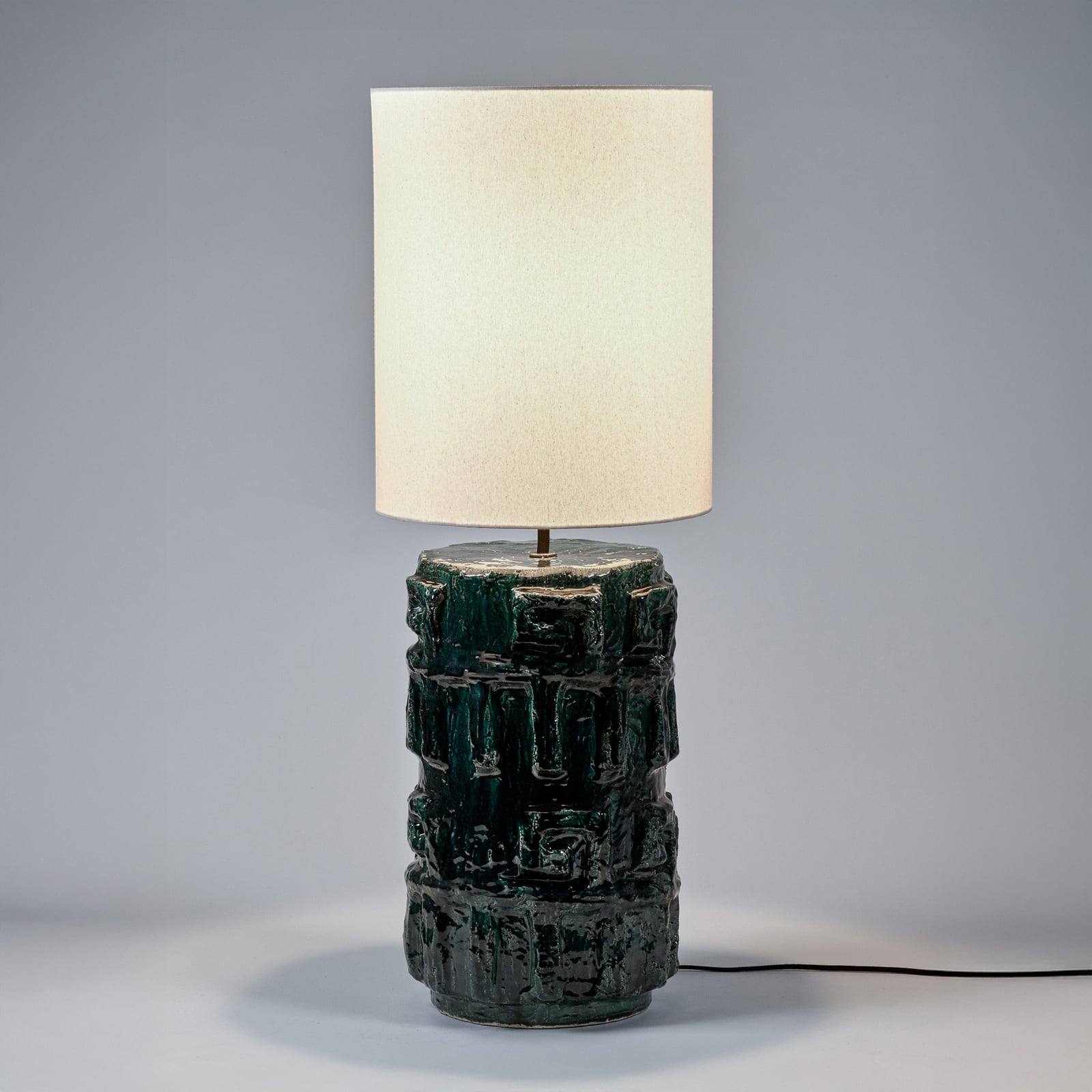 02 BLUE GREEN LOOK AT ME gulvlampe, keramik, tekstil, højde 100 cm – Serax