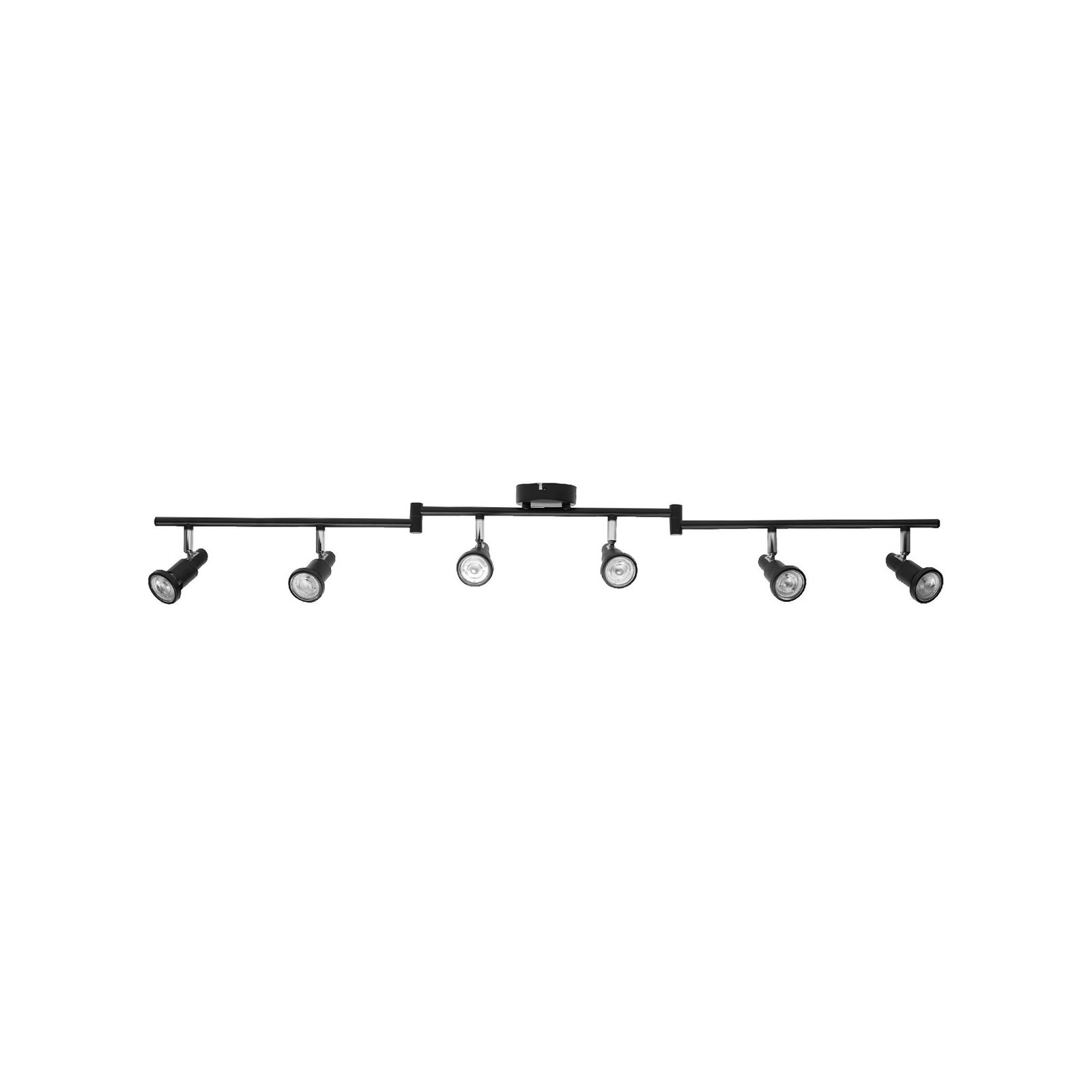 OSRAM Deckenstrahler, schwarz 6-flg. Metall GU10-LED 927 dim