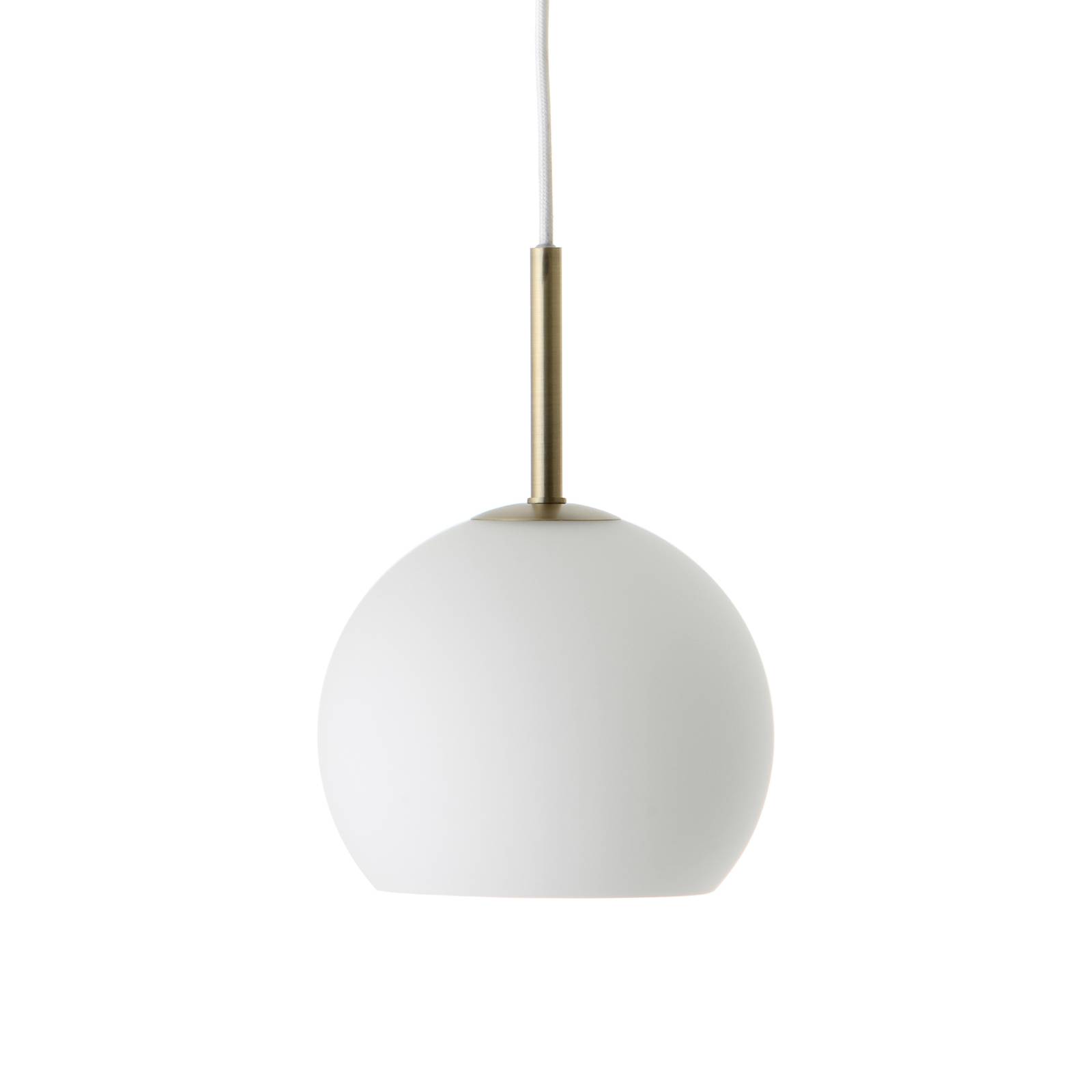 Lampa wisząca FRANDSEN Ball, opalowa biel, Ø 18 cm, szkło