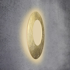 Escale Blade Open aplique LED pan de oro Ø 79cm