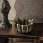 ferm LIVING Schüssel Nium, grün, Keramik, glasiert