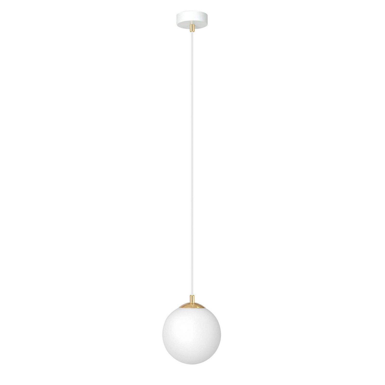 Royal pendant light, opal white/white, glass, E14