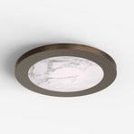Moon ceiling light with marble effect