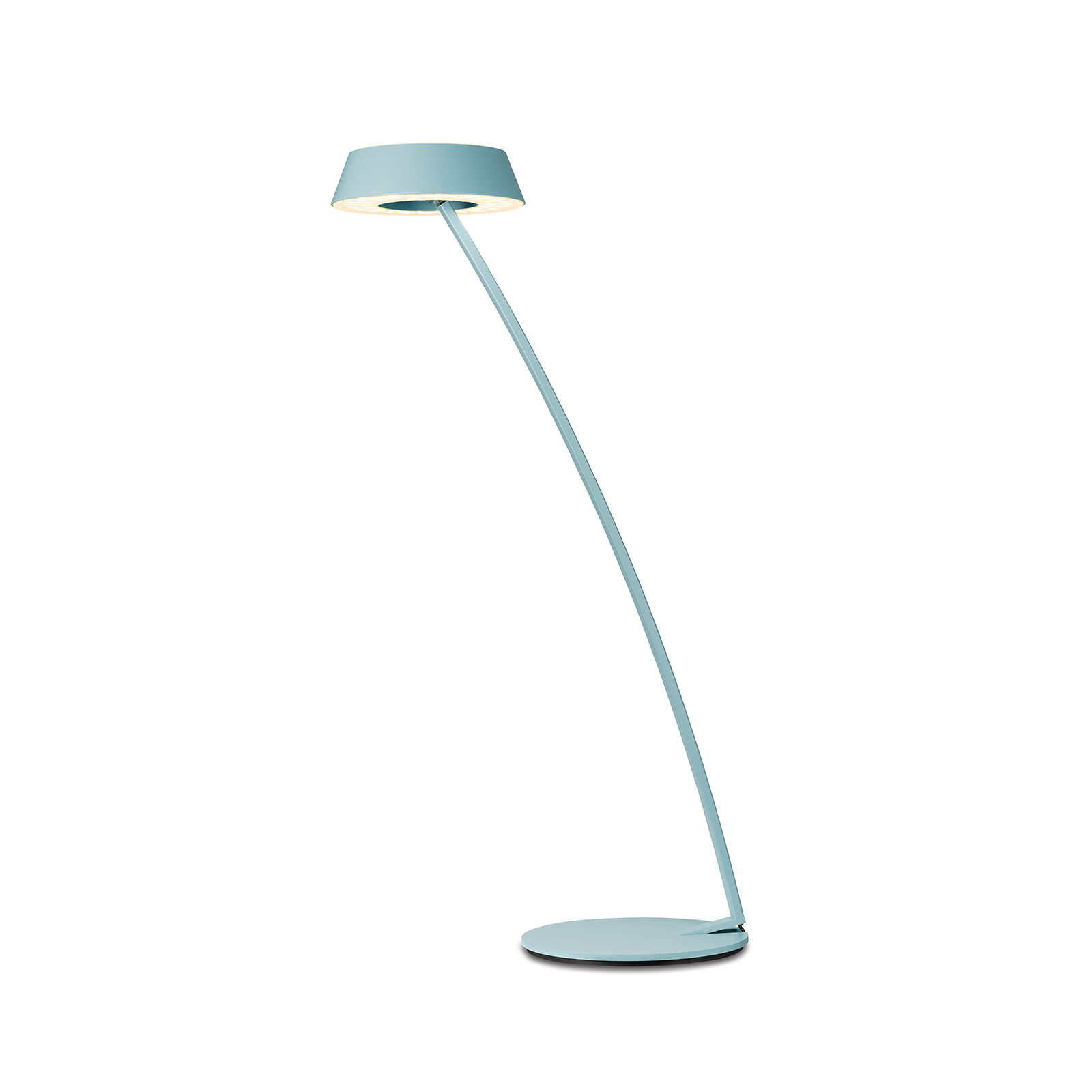 OLIGO Glance LED da tavolo curva acquamarina
