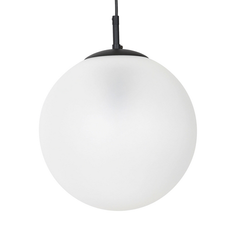 Hängelampe 562, Glas matt, Kappe/Baldachin schwarz